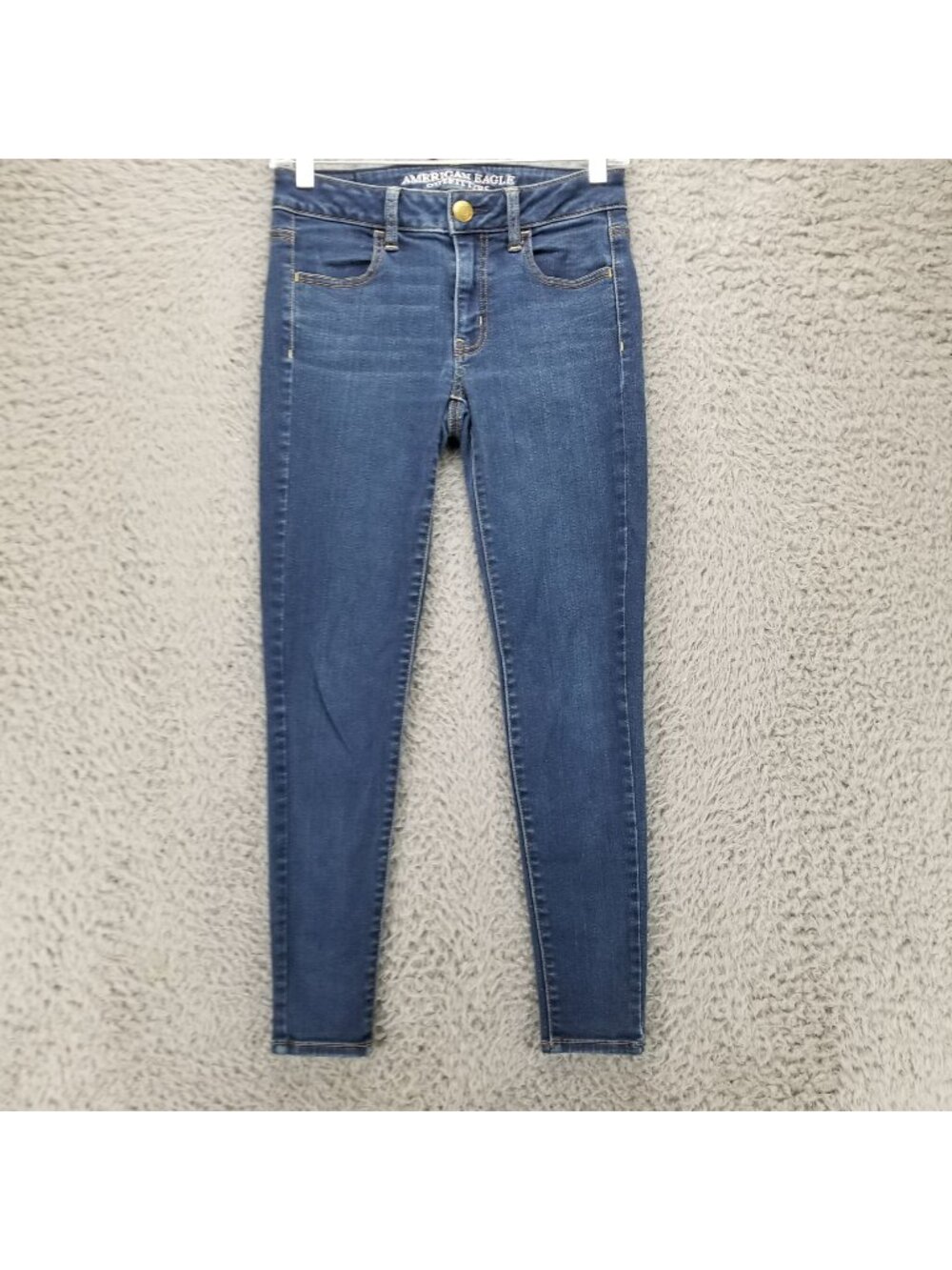 American Eagle Outfitters Jeans Womens 2 Petitie Blue Stretch Low Rise Jeggings